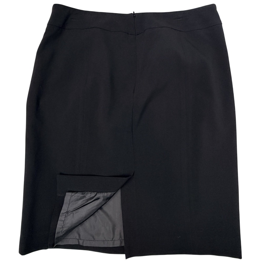 Calvin Klein Black Pencil Skirt Size 4 Stretch Lined Office Siren Workwear - Picture 4 of 10
